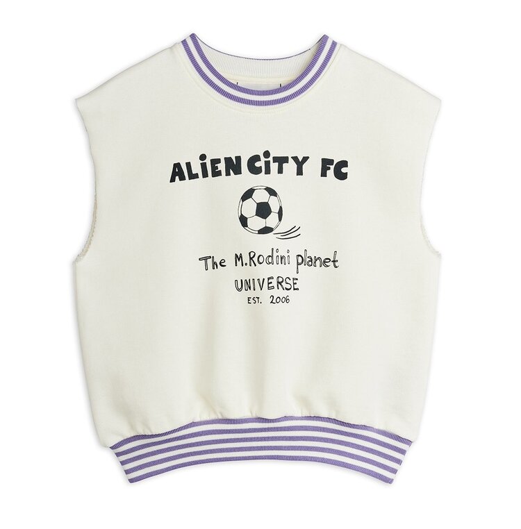 Mini Rodini Alien City FC sp Sweat Tank - Off White