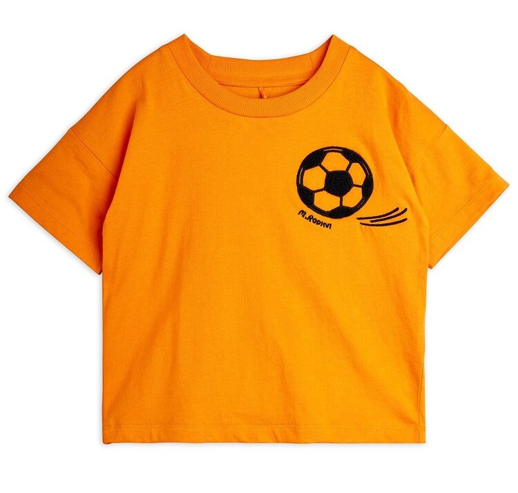 Mini Rodini Football Chenille ss tee  - Orange