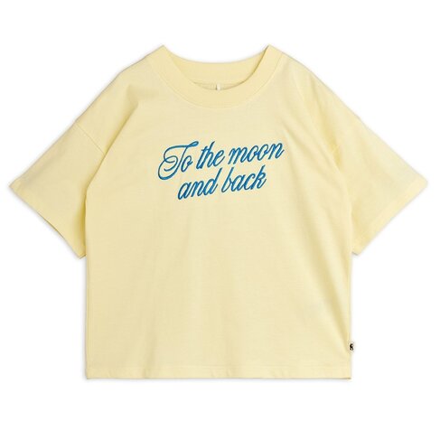 Mini Rodini To the moon emb ss tee - Yellow