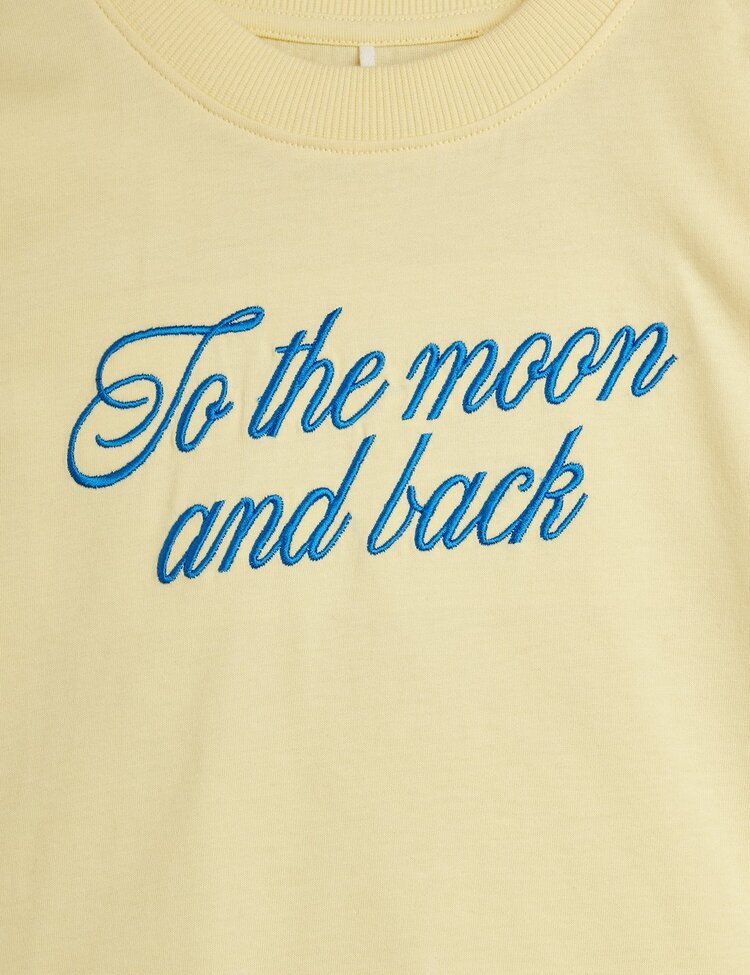 Mini Rodini To the moon emb ss tee - Yellow