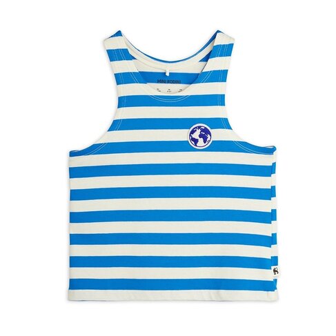 Mini Rodini Earth yd stripe tank - Blue