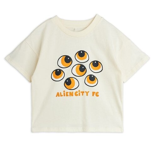 Mini Rodini Eyes sp ss tee  - Off white