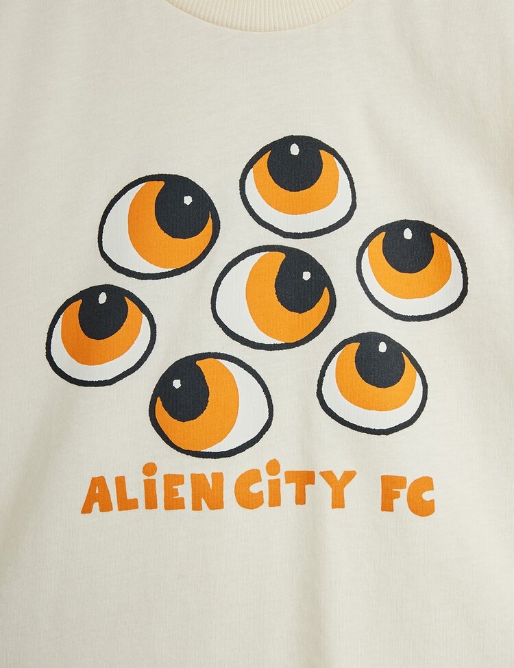 Mini Rodini Eyes sp ss tee  - Off white