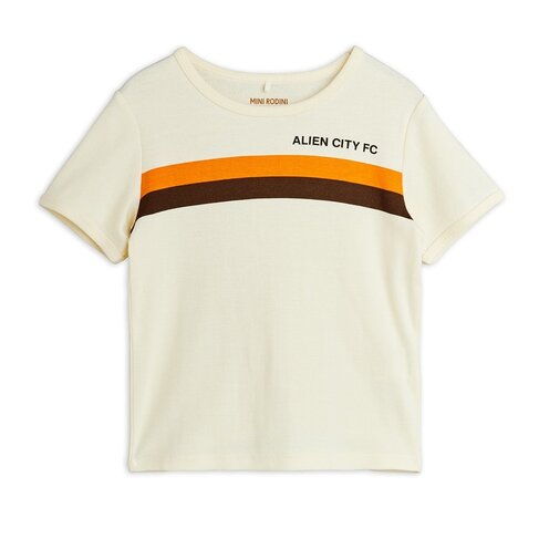Mini Rodini Alien City FC 8 sp ss tee - off white