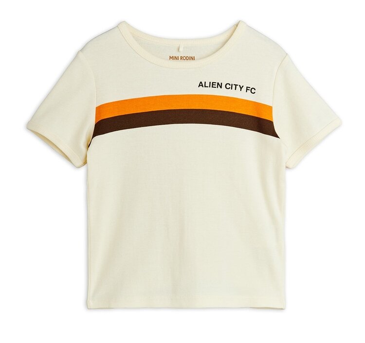 Mini Rodini Alien City FC 8 sp ss tee - off white