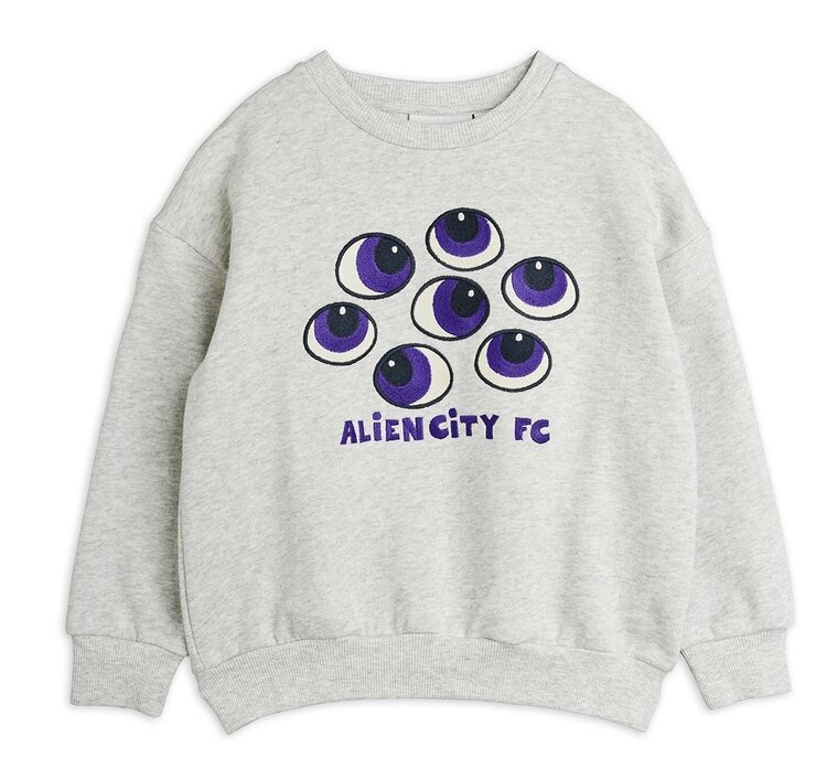Mini Rodini Eyes emb Sweatshirt - Grey Melange