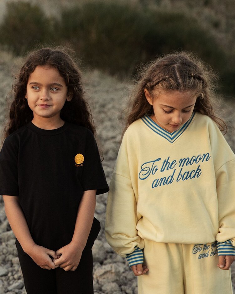 Mini Rodini Planet sp ss tee - black