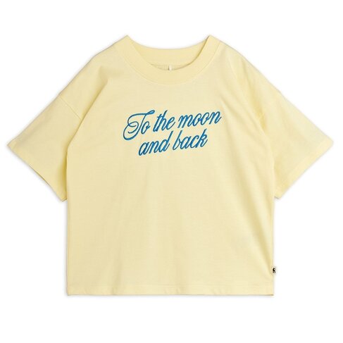 Mini Rodini To the moon emb ss tee - Yellow
