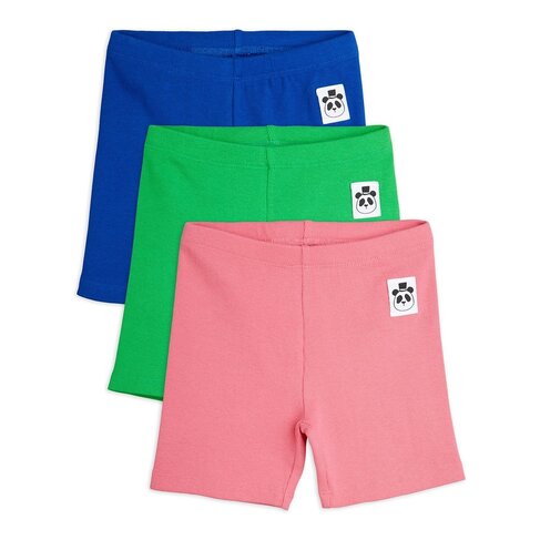 Mini Rodini Solid bike shorts 3-pack - Multi