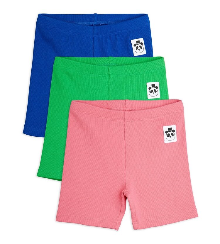 Mini Rodini Solid bike shorts 3-pack - Multi