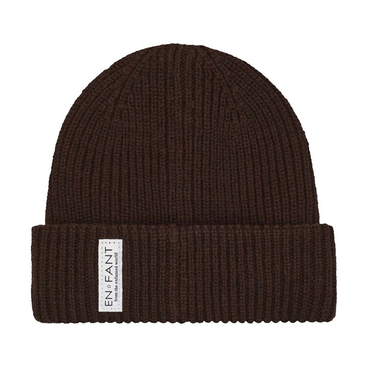 Enfant Beanie w. Lining - Coffee Bean