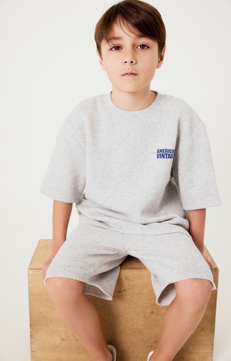 American Vintage EVONA Sweats - Gris Clair Chine