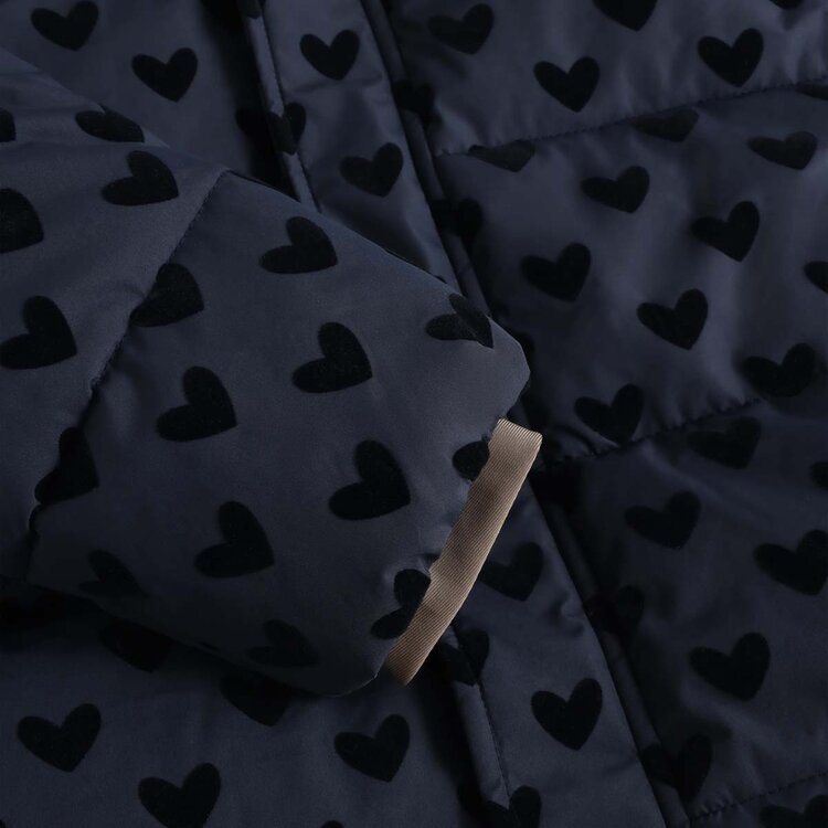 Enfant Jacket Quilt - Parisian Night AOP Hearts