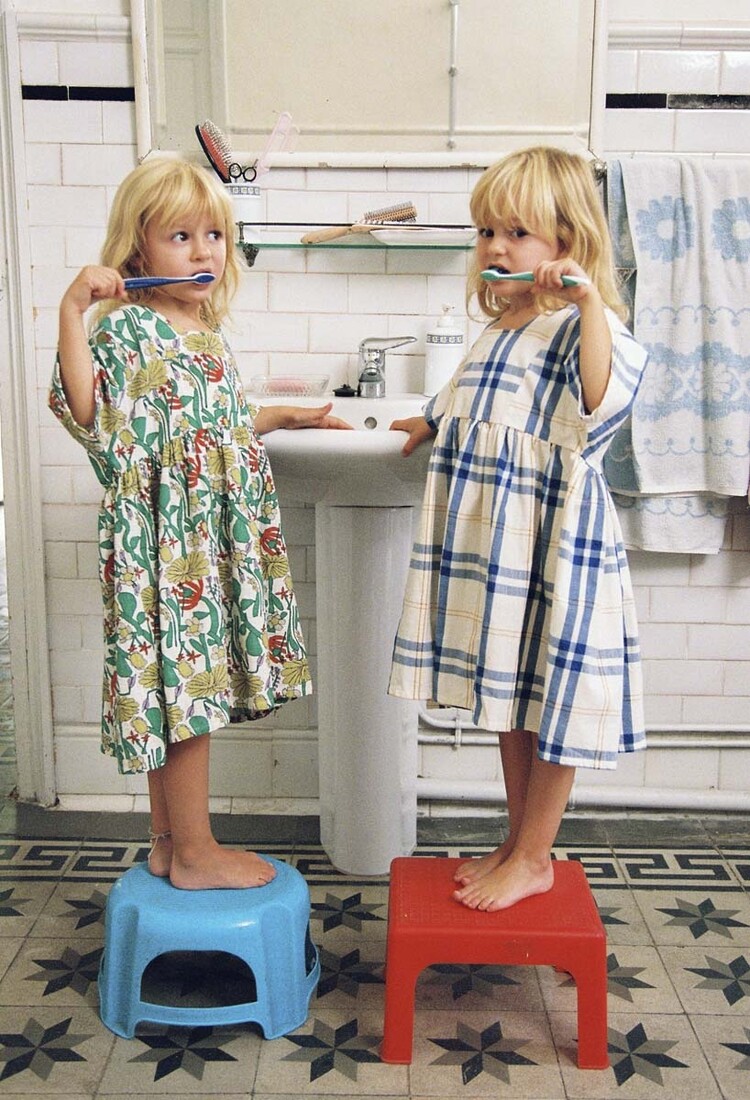 Bobo Choses Color Herbalist all over woven dress