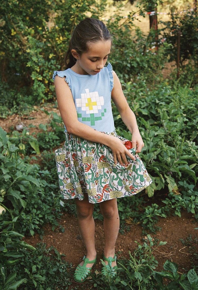 Bobo Choses  Pixel Daisy ruffled top