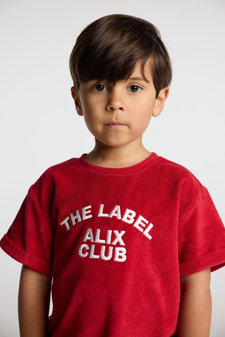 ALIX Knitted Terry T-shirt - Cerise