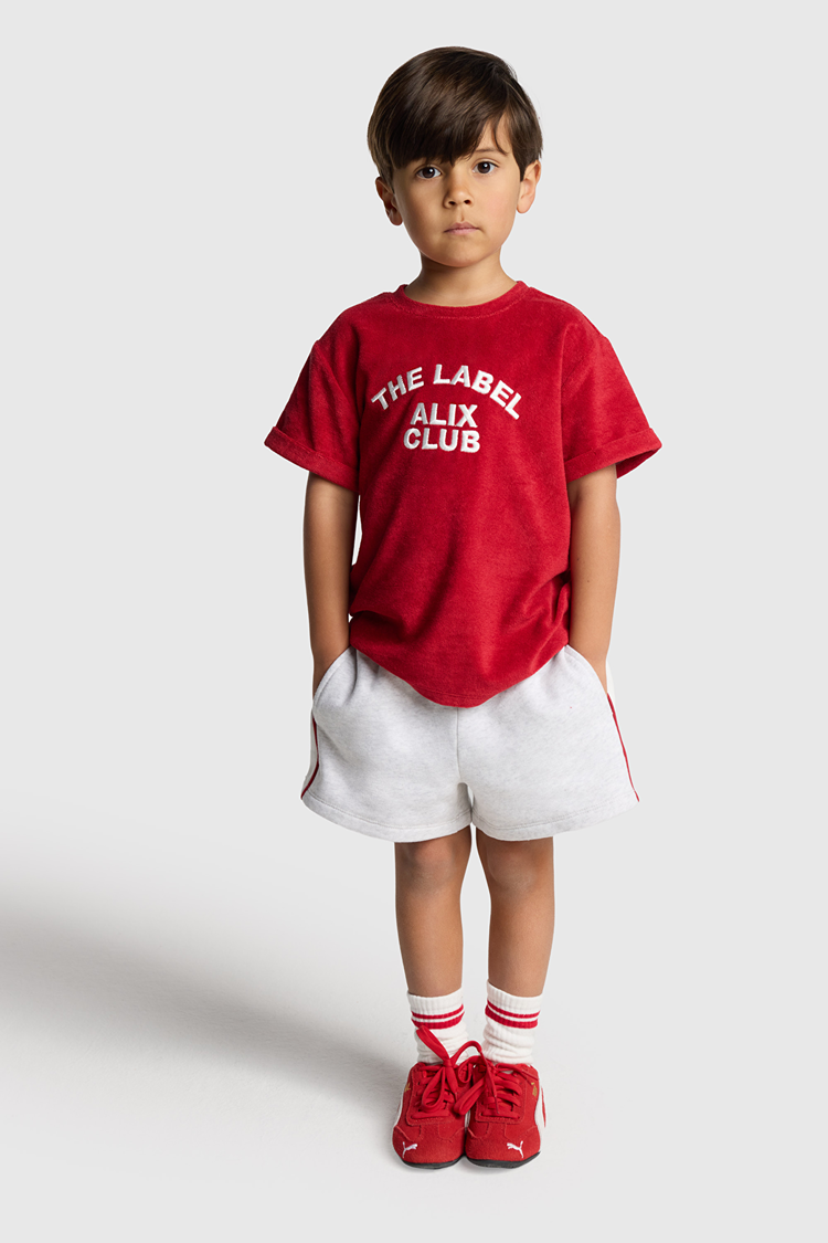 ALIX Knitted Terry T-shirt - Cerise