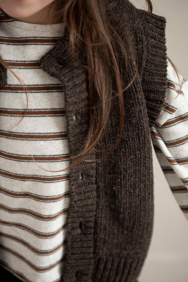 Jenest Bo Cardigan - Dark Fondant Brown