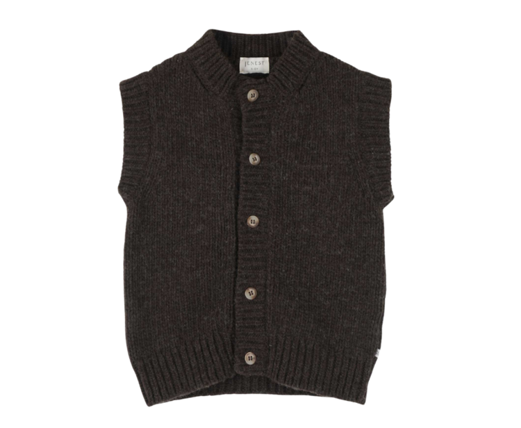 Jenest Bo Cardigan - Dark Fondant Brown