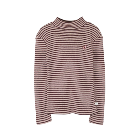 Jenest Tara Turtle Neck Ls T-Shirt - Rose Bordeaux