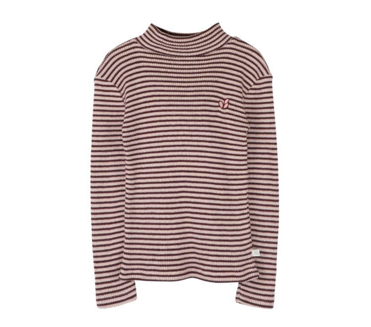Jenest Tara Turtle Neck Ls T-Shirt - Rose Bordeaux