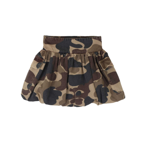 Jenest Betty Cargo Skirt - Caramel Brown Camouflage