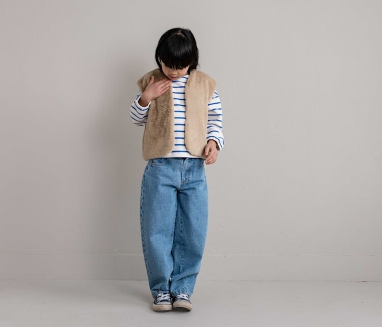 Jenest Balloon Denim Pants - Medium Wash
