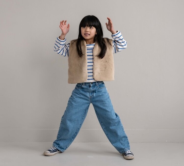 Jenest Balloon Denim Pants - Medium Wash