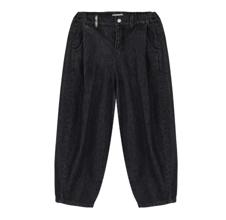 Jenest Robin Balloon Denim Pants - Vintage Black