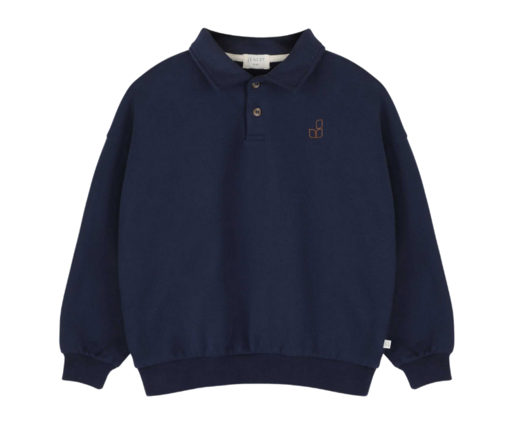 Jenest Cameron Polo Sweater - Navy Blue