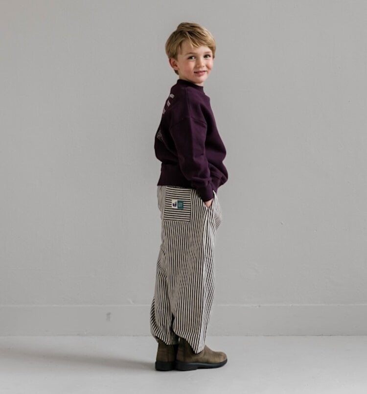 Jenest Mo Pants - Chalk Bordeaux