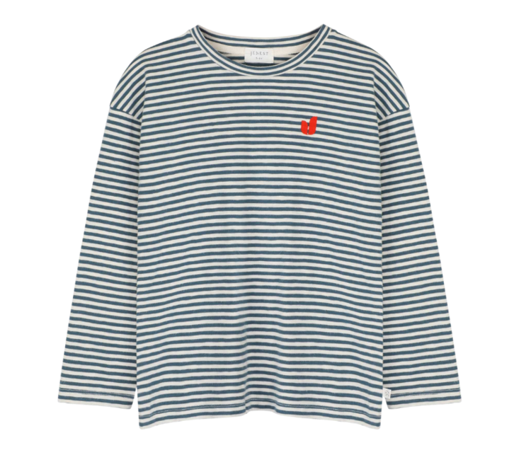 Jenest Moos LS T-shirt - Seafoam Green Off White