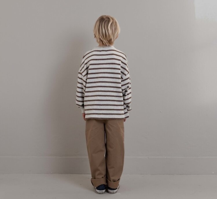 Jenest James LS T-shirt - Brown Grey Melange