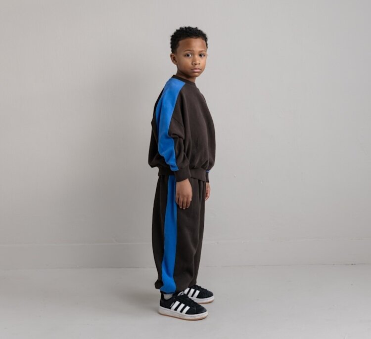 Jenest Sammy Sweater - Dark Brown Melange Blue