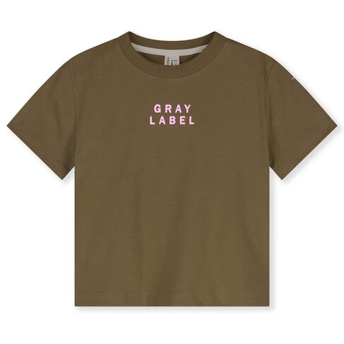 Gray Label Logo Oversized Tee GOTS - Woody - Bubblegum