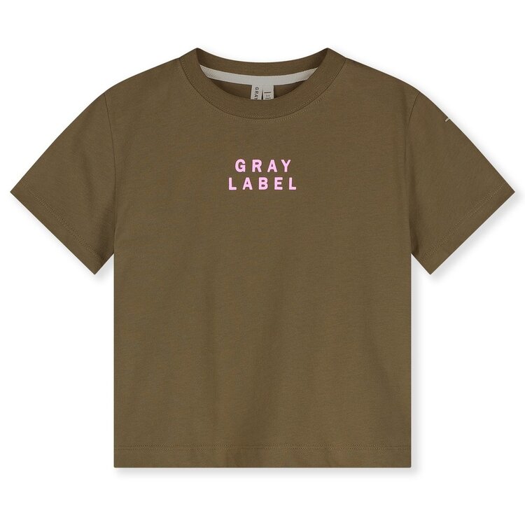 Gray Label Logo Oversized Tee GOTS - Woody - Bubblegum
