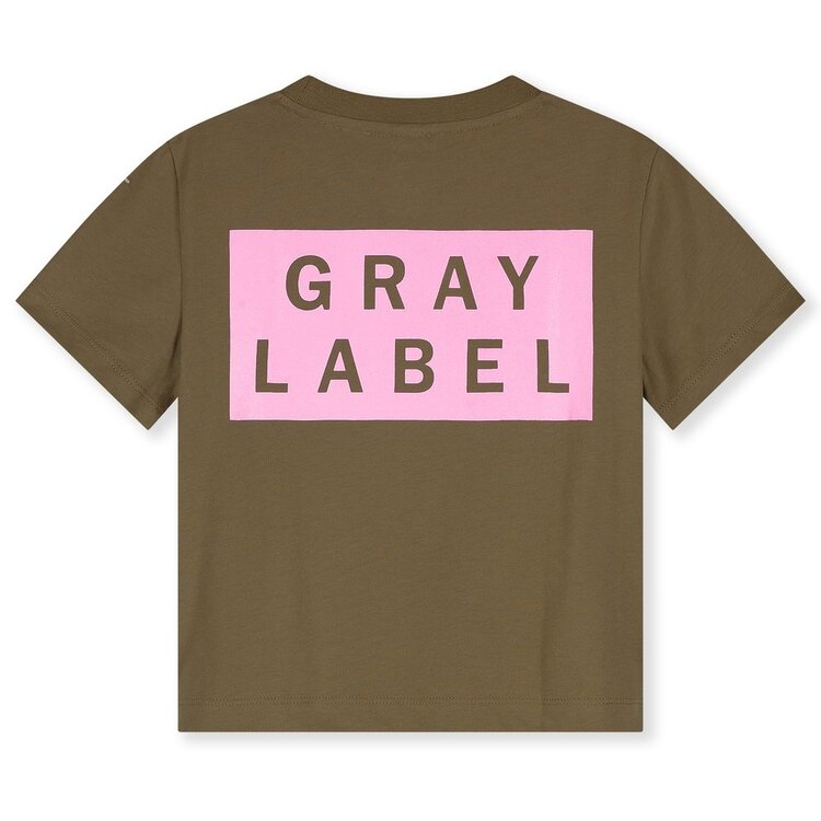 Gray Label Logo Oversized Tee GOTS - Woody - Bubblegum