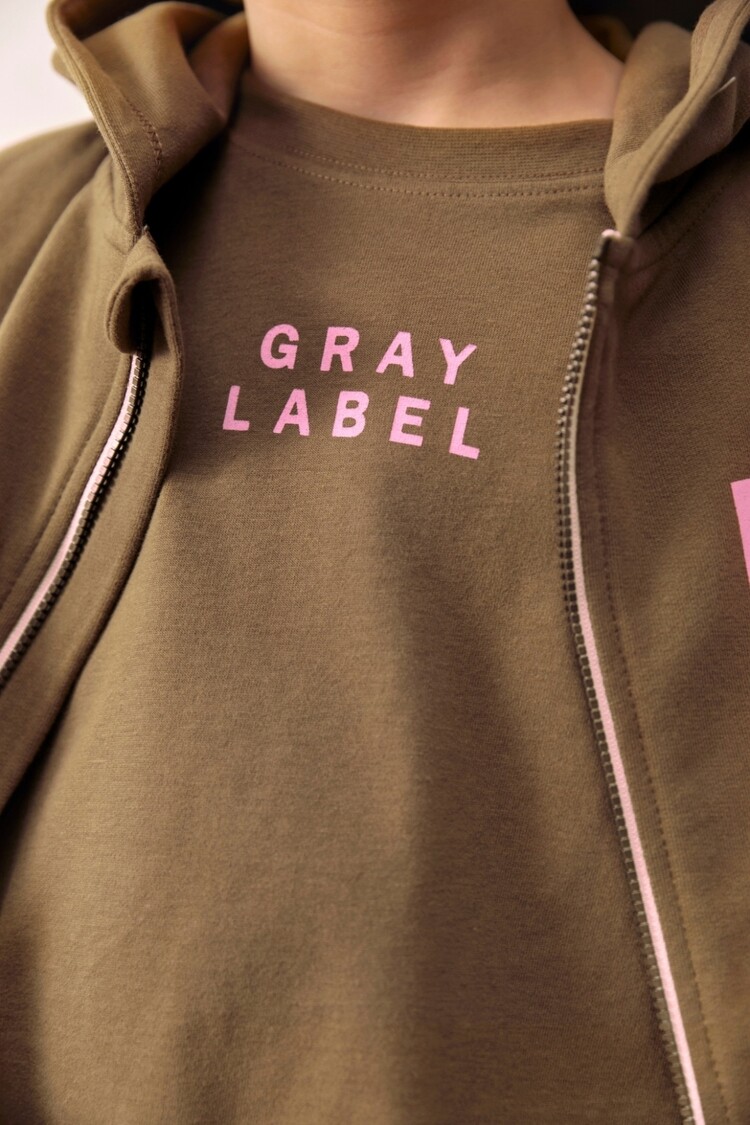 Gray Label Logo Oversized Tee GOTS - Woody - Bubblegum
