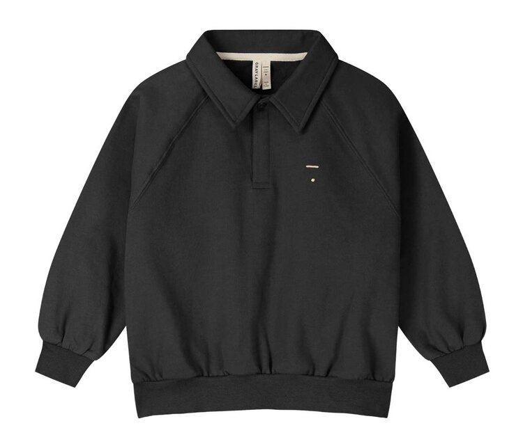 Gray Label Polo Sweatshirt GOTS - Pirate Black