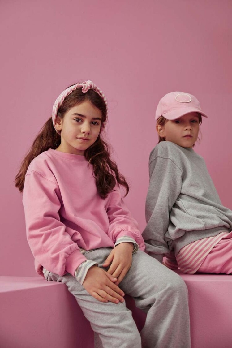 Gray Label Dropped Shoulder Sweater GOTS - Bubblegum