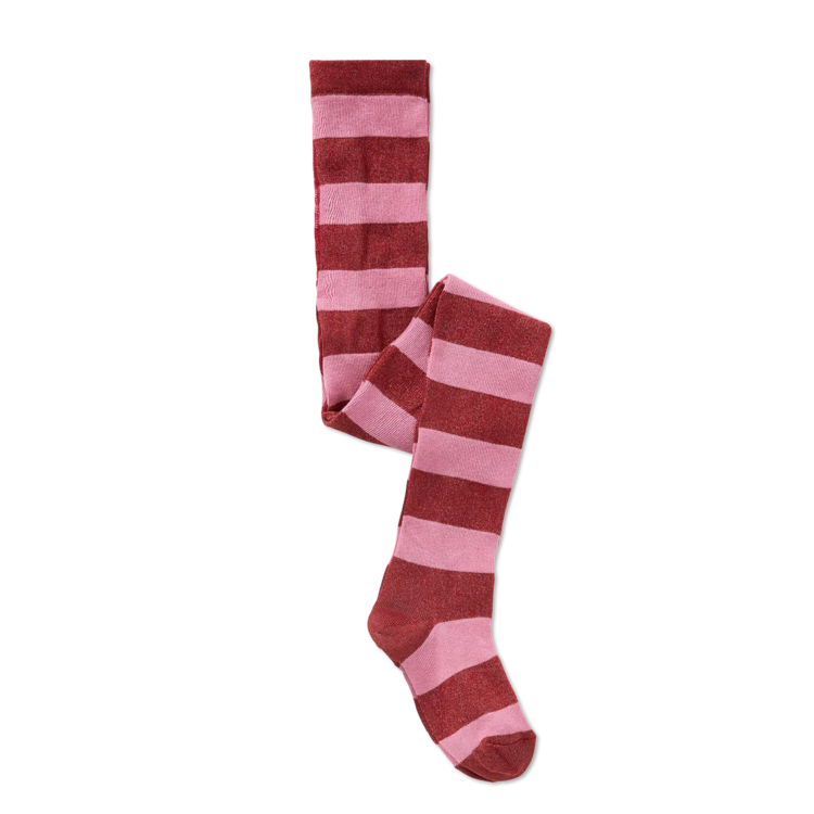 Sproet & Sprout Tights - Stripes Garnet