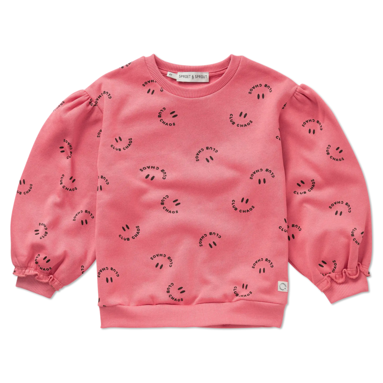 Sproet & Sprout Sweatshirt - Club Chaos Print Pink