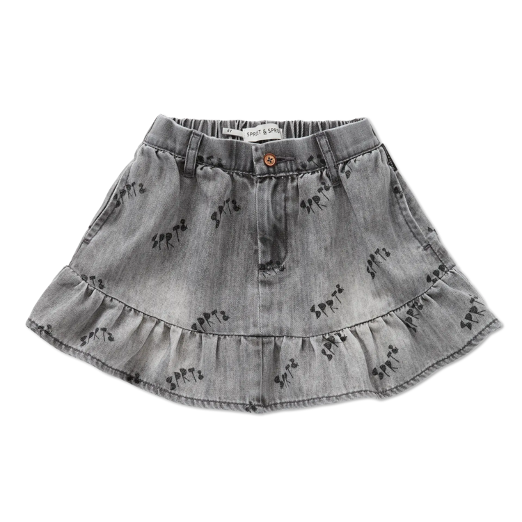 Sproet & Sprout Grey Denim Skirt