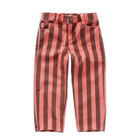 Sproet & Sprout Straight Denim Pants - Stripes Red