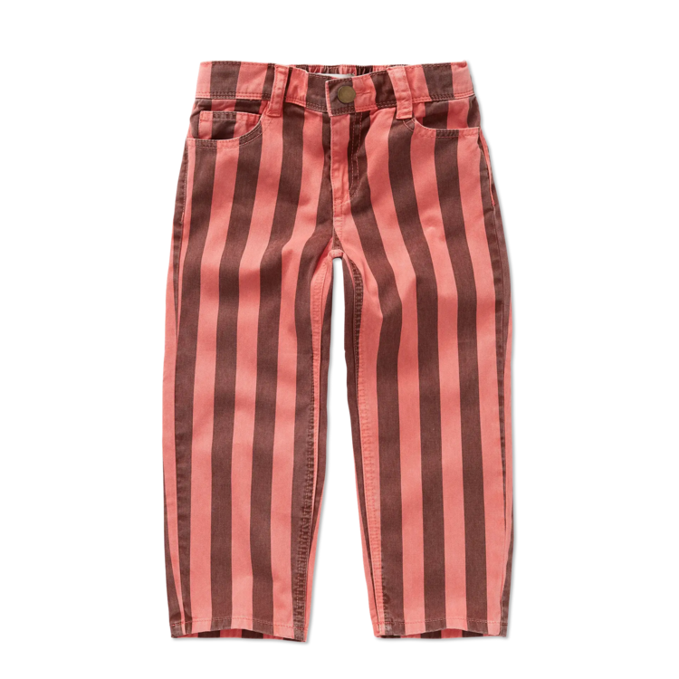 Sproet & Sprout Straight Denim Pants - Stripes Red