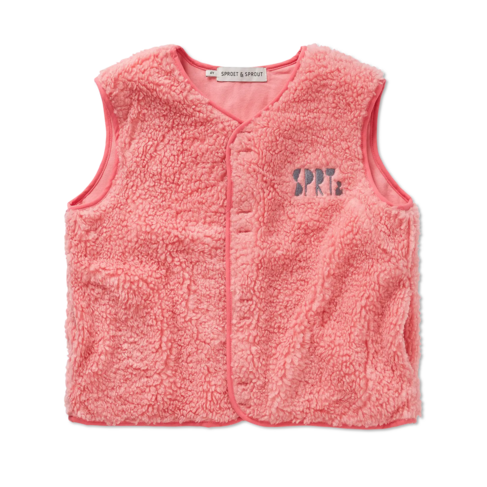Sproet & Sprout Loose Teddy Gilet - Bloom