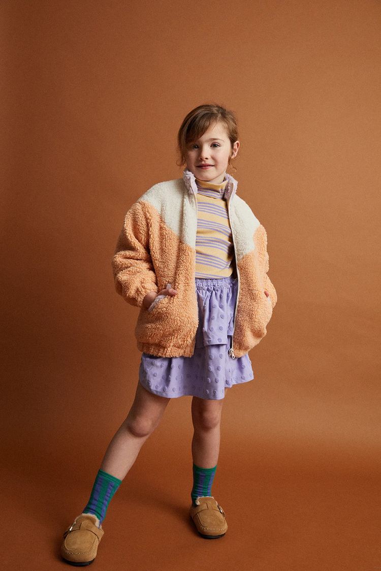 Sproet & Sprout Teddy Jacket - Colourblock Sand