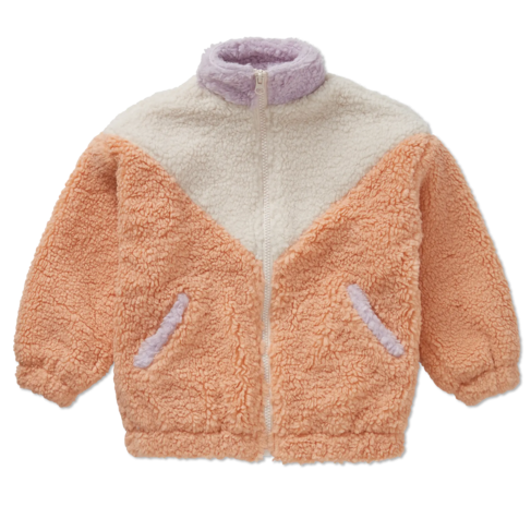 Sproet & Sprout Teddy Jacket - Colourblock Sand
