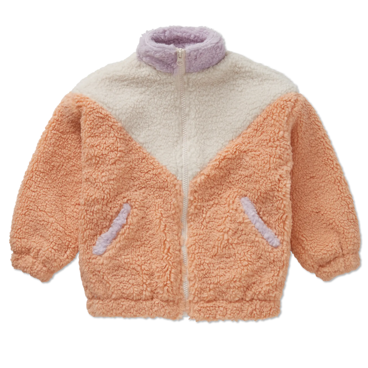 Sproet & Sprout Teddy Jacket - Colourblock Sand