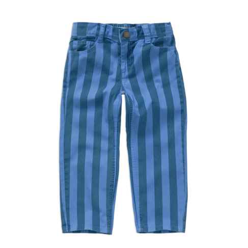 Sproet & Sprout Straight Denim Pants - Stripes Blue
